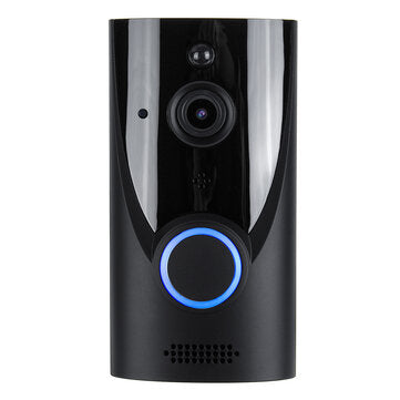 Wireless WiFi Video Doorbell Camera Intercom IR Smart Home Security Door Bell (COLOR1: BLACK)