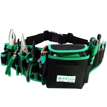 LAOA Waterproof Electrician Bag Double Layers Tool Bags Storage Tools Kit Waist Bag Pocket for Profe