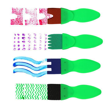Painting Creative Graffiti Stamp Drawing Children Sponge Brush Flower Kids Toys