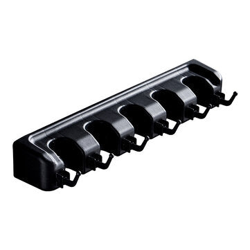 Wall Mounted Multi-Functional Broom Holder Tool Bathroom Kitchen Storage Mo... (HOOKS STYLE: 6HOOKS)