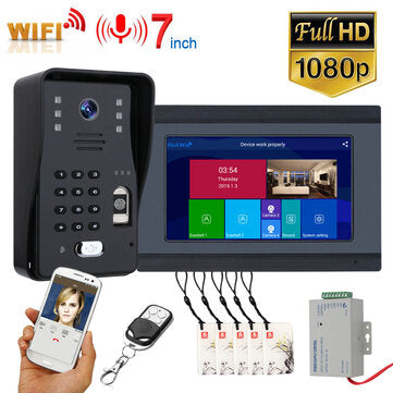 ENNIO SY709BMJLP11 7 inch Wifi Wireless Video Door Phone Doorbell Intercom System with Wired Fingerp