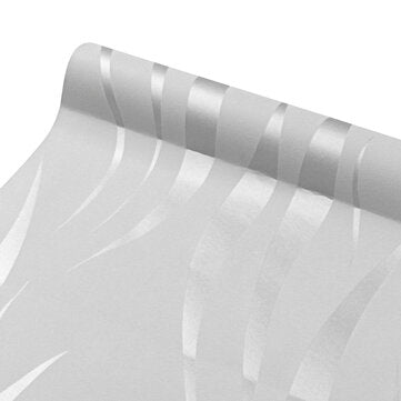 Silver 3D Non-Woven Fabric Wave Stripe Embossed Wallpaper Waterproof Modern Simple Non-Woven Fabric
