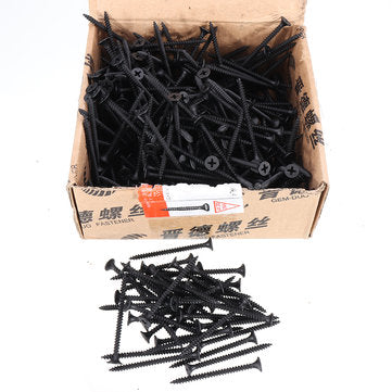 Suleve M3.5CP3 350Pcs M3.5 Cross Black Recessed Flat Head Self Tapping Ash Phosphorus Drywall Metric