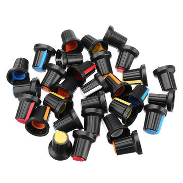 90pcs WH148 Potentiometer Knob 15X17mm 6mm Shaft Hole AG2 Yellow Orange Blue White Red Power Amplifi