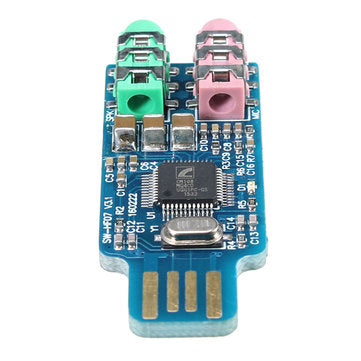 3Pcs Free Drive USB Sound Card Notebook Computer External Sound Card Module USB CM108 Sound Card Chi