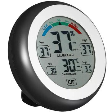DANIU Multifunctional Digital Thermometer Hygrometer Temperature Humidity Meter T... (COLOR.: BLACK)