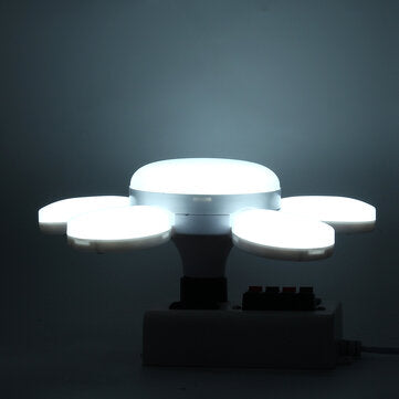 AC165-265V 40W 5 Blades Turtle Shape E27 LED Garage Light Deformable Ceiling Fixture Workshop Lamp B