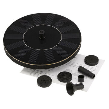 Mini Solar Power Water Fountain Garden Pool Pond Outdoor Solar Panel Bird Bath Floating Water Founta