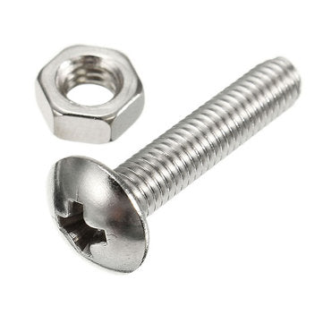 Suleve M4SP1 M4 Stainless Steel Phillips Round Head Screws Bolts Nuts Assortment Kit 250Pcs