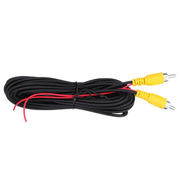 Universal 6M RCA Video Signal Cable with Detection Wire For Parking Rearview Reverse Camera Connecti