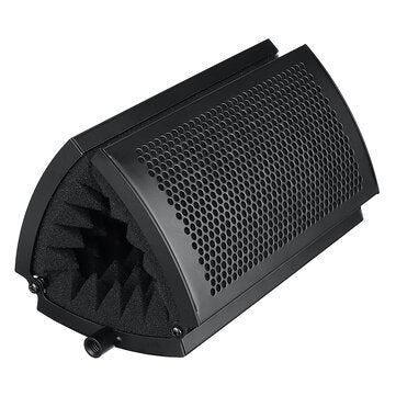 Foldable Microphone Acoustic Isolation Shield Acoustic Foams Studio Three-door Noise Enclosure Panel
