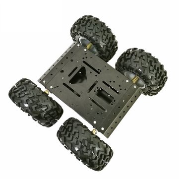 C3 4WD High Hardess of Steel Smart Chassis Car DIY Kit With 130mm Rubber Wheel +DC 12V Motor
