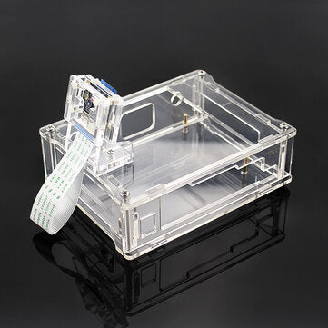 Caturda C2150 Acrylic Protective Case + Camera Bracket Enclosure Kit for Jetson Nano