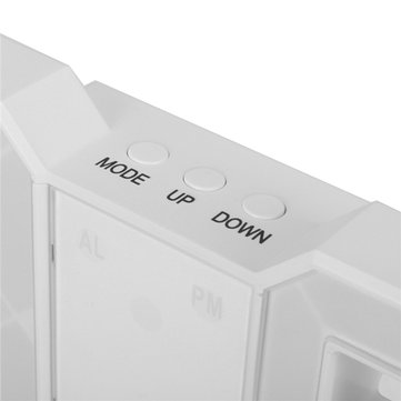 Modern LED Digital Clock Wall Light Table Night Lamp 12/24 Hour Display