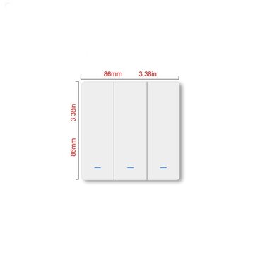 Somgoms SM-SYT-B3 RF433 DC3V 3Gang Wireless Transmitter Switch Vice Switch