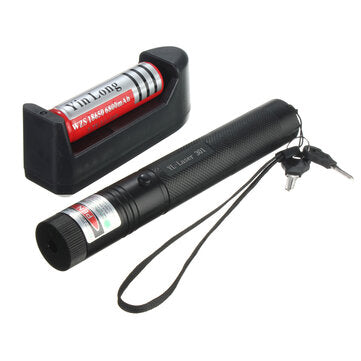 10 Mile 532nm Green Laser Pointer Pen PPT Laser Page Pen Light Adjust 50w + 18650 Battery Charger