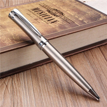 Baoer 3035 Ballpoint Pen Stainless Steel Metal Silvery Twist
