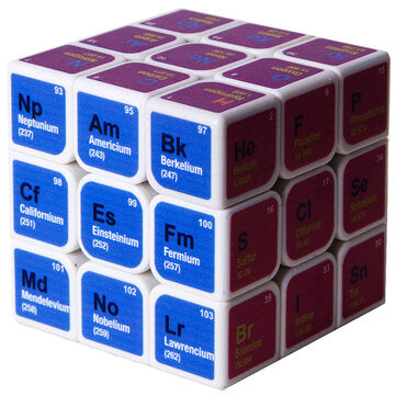 3x3x3 Magic Cube Puzzle Toy Chemical Element Periodic Brain Training Speed Magic ... (COLOR.: WHITE)