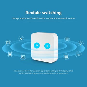 Zemismart Tuya bluetooth Hub WiFi Smart Home Bridge Wireless Remote Controller BLUE Sig Mesh