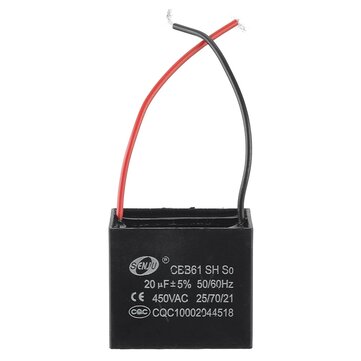 CBB61 5Pcs 20UF Starting Capacitance 450V AC Fan Capacitor CBB Motor Run Capacitor