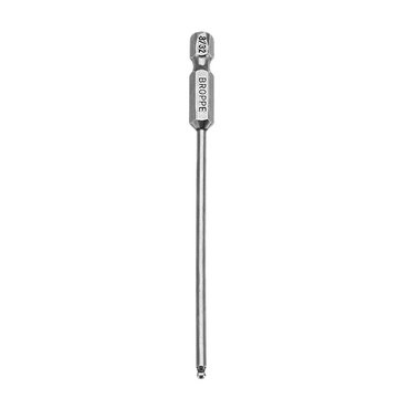 Broppe 7pcs SAE 5/64-5/16 Inch 100mm Magnetic Ball Screwdriver Bit 1/4 Inch Hex Shank