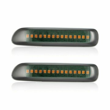 Dynamic Smoked Front Side Marker Indicator Lights Repeaters Lamp Amber Pair for BMW 3 Series E46 199