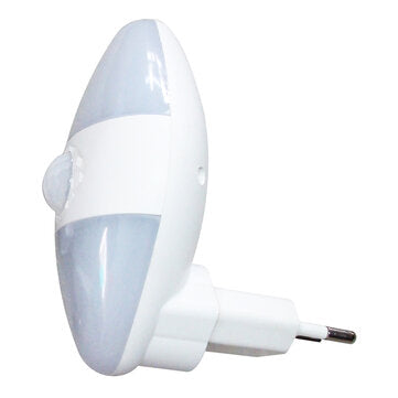 XS-009E EU Plug 2W 220V Infrared Human Body Induction Lamp Plug-in PIR Motion ... (LIGHT: WARMLIGHT)