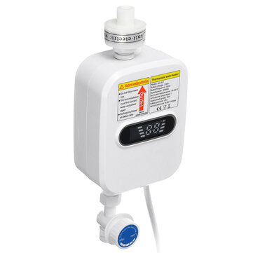 3500W 220V Mini Water Heater Hot Electric Tankless Household Bathroom Faucet with Shower Head LCD Te