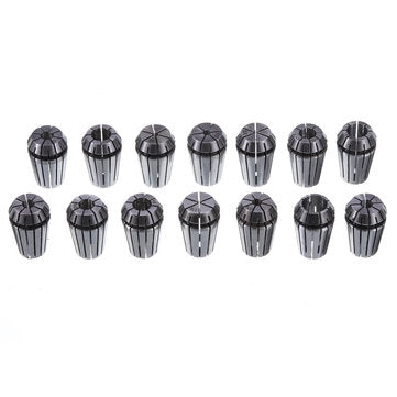 Machifit 14pcs ER20 Spring Collet Set 1/8-1/2 Inch Chuck Collet for CNC Milling Lathe Tool
