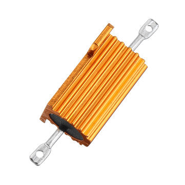 3pcs RX24 25W 1KR 1KRJ Metal Aluminum Case High Power Resistor Golden Metal Shell Case Heatsink Resi