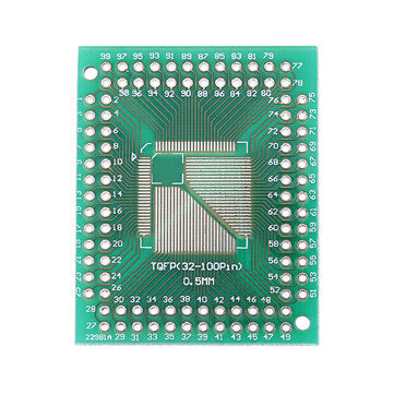 5pcs QFP TQFP LQFP FQFP 32 44 64 80 100 LQF SMD Turn To DIP Adapter PCB Board Converter Plate 0.5/0.