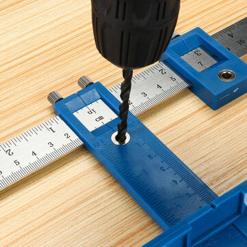 Woodworking Inch and Mertic Cabinet Hardware Jig Punch Locator Carpenter Hardware Drill Guide Tool W