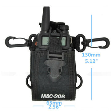 MSC-20B Nylon Pouch Bag Walkie Talkie Carry Case for Baofeng UV5R UV82 bf888S UV-9R Plus TYT Mototro