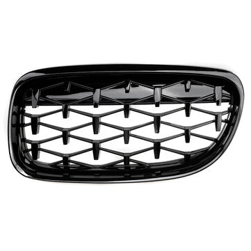 1 Pair Front Grille Glossy Black Diamond Meteor For BMW 3 Series E90 2009-2012