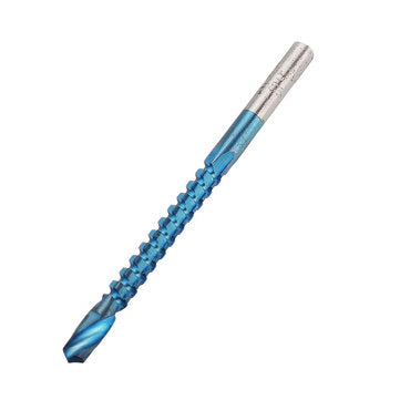 Drillpro 6Pcs 3-8mm Blue Nano Coated Grooving Drill HSS Woodworking Drill Bit Plastic Metal Hole Gro