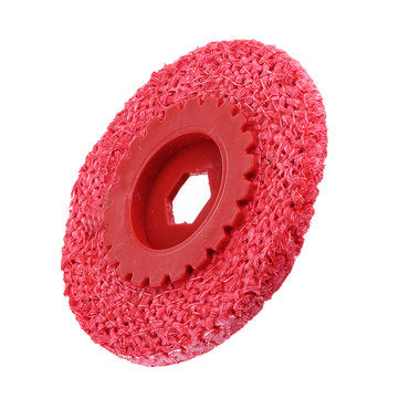 Drillpro Red Hemp Rope Buffing Wheel for Stainless Steel Metal Coarse Grinding Angle Grinder Polishi