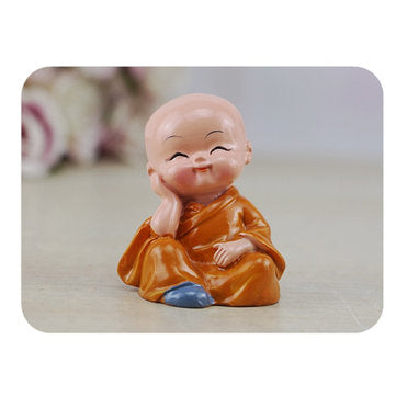 4PCS Auto Ornaments Micro Landscape Figurine Dolls Resin Small Statue Monk Statues Resin Car Desk Sh