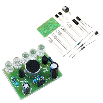 5pcs DIY Voice Controlled Melody Light 5MM Highlight DIY LED Flash Electronic Training Kit