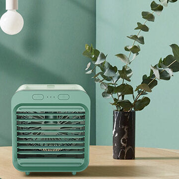 Portable Mini Personal Air Conditioner Desktop Fan Space Cooler USB Rechargeable 3 Gears Air Cooling