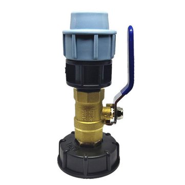 S60X6 IBC Ton Barrel Connector Garden Tap Thread Fitting Tool IBC Tank Adapter Brass Valve Acid and