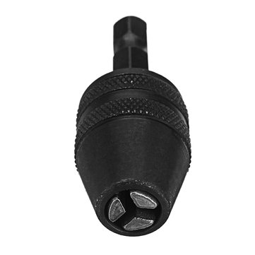 Drillpro 0.5-4mm Keyless Chuck 1/4 Inch Hex Shank Black Drill Chuck Adapter