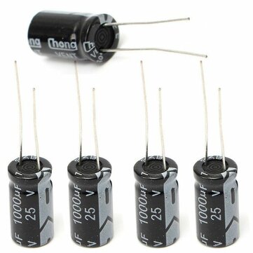 400pcs 1000uF 25V Radial Electrolytic Capacitor 10 x 17mm 105C