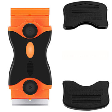 Double Edge Razor Blade Scraper Set with 30pcs Replacement Scraper Blades Scraper Cleaning Tool for