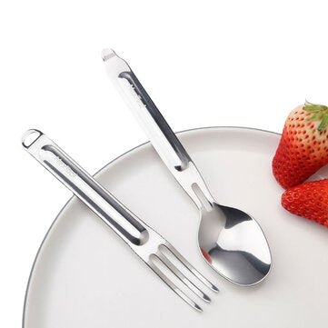 Nextool Stainless Steel Tableware Food Spoon Fork Sophisticated Portable Dinnerware Set From