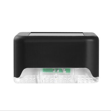 Intelligent Light-Control LED Solar Deck Step Stair Lawn Light Outdoor ... (SHELL COLOR: BLACKSHELL)
