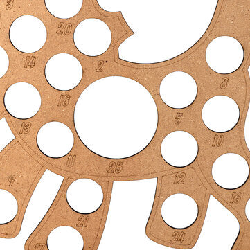 Wooden Christmas Advent Calendar Christmas Elk Decoration Fits 25 Circular Chocolates Candy Stand Ra