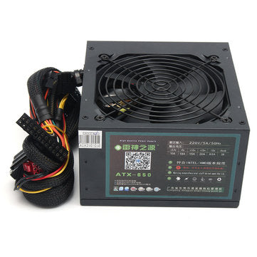 650W 12V PC Power Supply 24Pin Computer Power Supply Desktop PC For Molex Sata AU Plug