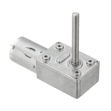 Machifit 2Pcs JGY370 50mm-M6 Screw Worm Gear Motor DC 12V 23RPM Self-locking Reduction Gear Motor