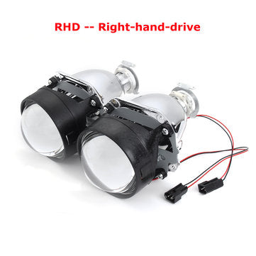 2.5` HID Bi-Xenon Projector Headlights Lens H1 H4 H7 Retrofit ... (TYPE: SEVENLIGHTCOLORSWITHREMOTE)