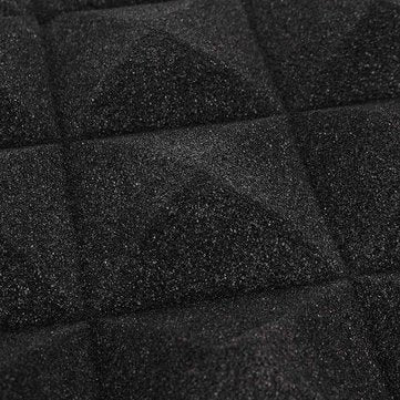 50*50*5cm Acoustic Soundproof Sound Stop Absorption Pyramid Studio Foam Sponge Black L4B